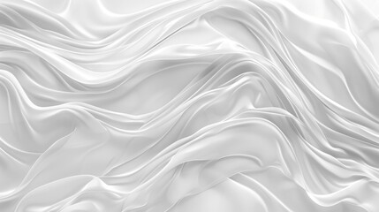 Obraz premium Close-up shot of a white fabric texture with subtle texture and folds