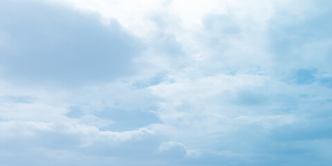 blue sky Majestic white cumulus splashed shiny sunny abstract winter snow soft layer effect on the backdrops Thunderstorm clouds up in the air Stormy Billowing Serene fluffy banner template love 
 