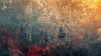 Grunge texture with bright tech overlays