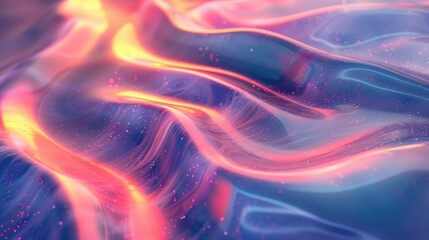 Fototapeta premium Holographic light trails in a vibrant color palette