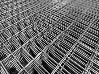 Steel chain link fence wire mesh texture and pattern