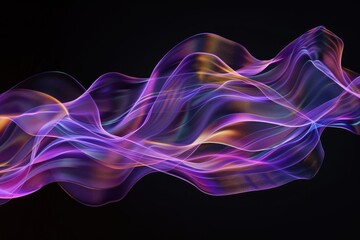 Obraz premium Abstract photograph of a wavy pattern in shades of purple and blue