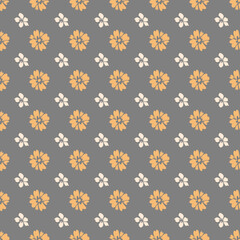 Hand drawn small flowers pattern design