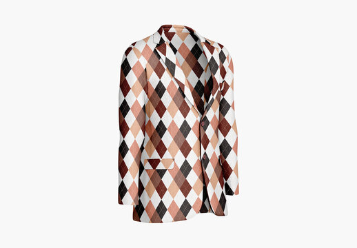 Male Blazer Jacket Suit Mockup - Half Side