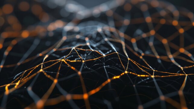 Neural Network, An intricate design of interconnected nodes and pathways, symbolizing the complexity and power of artificial intelligence