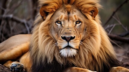 Fototapeta premium lion in the zoo