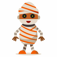 Halloween mummy  silhouette vector illustration
