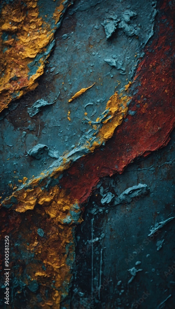 Poster textured fragment from painted canvas