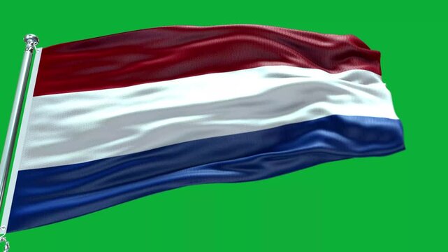 Netherlands Flag waving 