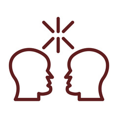 Conflict Vector Line Maroon Design