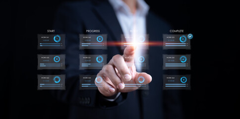 Lean project management tool, incremental work, iterative processes, and a devops team. Agile software development is carried out on a PC with developer utilizing the Kanban board framework technique.