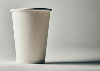 White Paper Coffee Cup close up