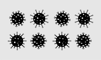 corona viruses sivector silhouette
