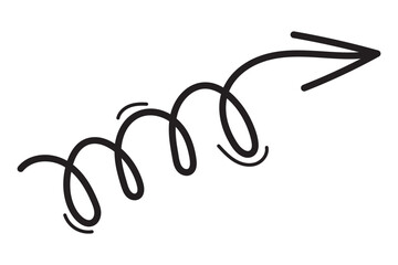 Collection hand drawn arrows. Set simple arrows isolated on white background. Arrow mark icons. Arrow paint - stock vector.