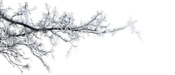 Ice storm white isolated background
