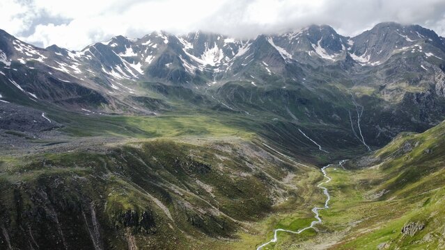 view of the mountains in the austrian alps
