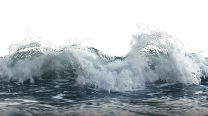 Naklejka premium Sea surge white isolated background