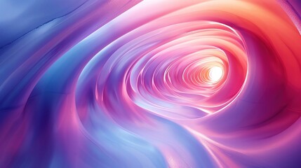 Obraz premium An immersive abstract tunnel background showcasing connectivity, data, adaptation, and cognitive intelligence, with dynamic perspective and a bold color palette