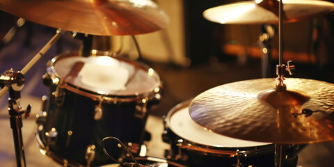 Fototapeta premium Studio scene with session drumkit.