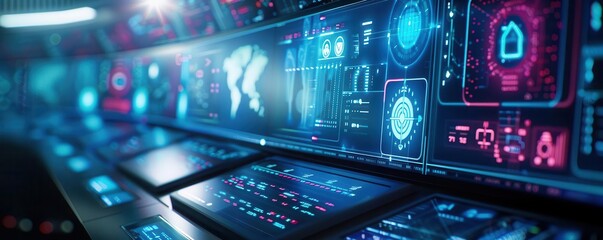 Obraz premium A backdrop inspired by the sophisticated systems used for managing a smart home