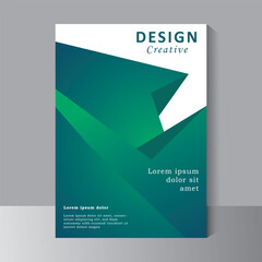 Book cover design vector template in A4 size.  Abstract Brochure design. Flyer, Annual report, promotion. Presentation cover. Vector 