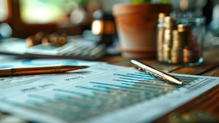 A diverse group of professionals engaged in a collaborative meeting, discussing charts and graphs.