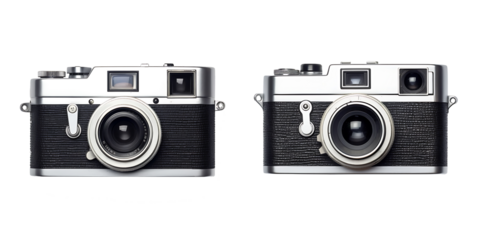 Old camera isolated on white