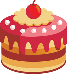 Vector Design of Birthday Cake Design 