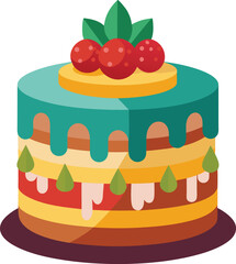 Vector Design of Birthday Cake Design 