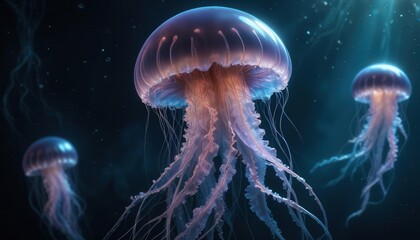 Micro Photography Underwater Jelly Fish | Jellyfish Background | Jellyfish Wallpaper | Mobile Wallpaper