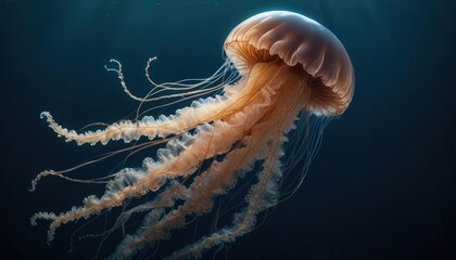 Fototapeta premium Micro Photography Underwater Jelly Fish | Jellyfish Background | Jellyfish Wallpaper | Mobile Wallpaper