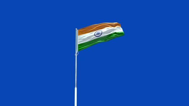 indian flag on the wind
