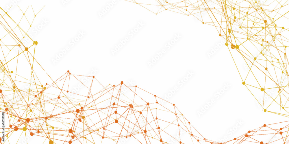 Poster abstract connecting dots and lines with geometric background. geometric plexus structure cybernetic 