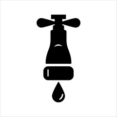 Water Tap Sign. Fauced Icons. Drinking Water - Symbol Template. Vector Printable Sign.