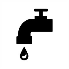 Water Tap Sign. Fauced Icons. Drinking Water - Symbol Template. Vector Printable Sign.