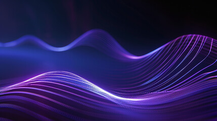 A simple purple arc with a blue line in the background, in a bright rim style, wavy and moving.