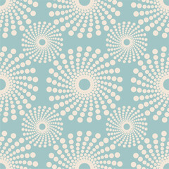 Fototapeta premium Seamless pattern with polka dot circles vector artistic print for textile paper decor wallpaper background endless creative art 