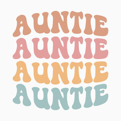 Auntie SVG retro t shirt design vector sublimation
