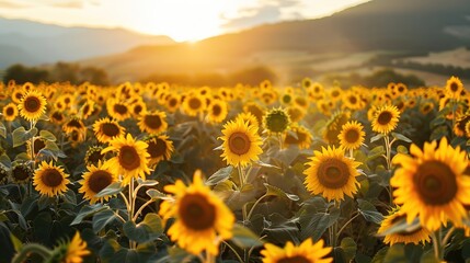 Obraz premium sunflower field wallpaper
