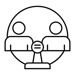 Equality icon. outline icon