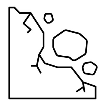 black rocks falling icon clip art preview