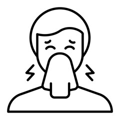 Congestion icon. outline icon