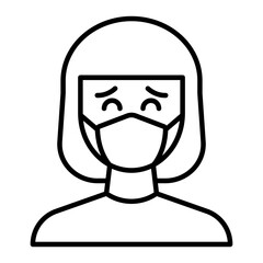 Mask icon. outline icon
