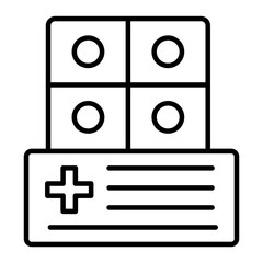 Pills icon. outline icon