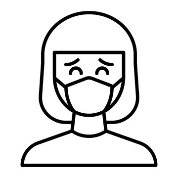 recommend clip art: Mask icon. outline icon