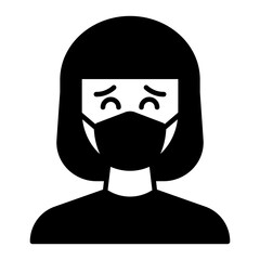 mask icon. black fill icon