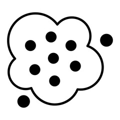 pollen icon. black fill icon