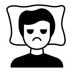 insomnia icon. black fill icon