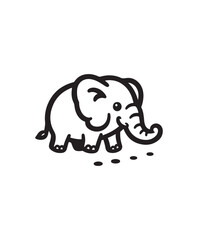 Elephant vector art,graphics Elephants icons set,vintage illustration Elephant clipart,vector Elephants flat style artwork design