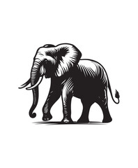 Elephant vector art,graphics Elephants icons set,vintage illustration Elephant clipart,vector Elephants flat style artwork design